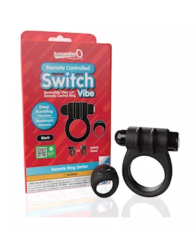 Screaming O Switch Remote Controlled Vibrating Ring - Black