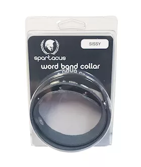 Spartacus Sissy Leather Collar - Black