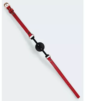 Lust Pu Leather Ball Gag - Red/black