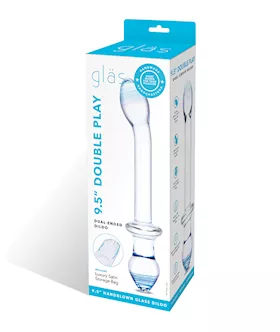 Glas 9.5" Double Play Dual Ended Dildo - Clear