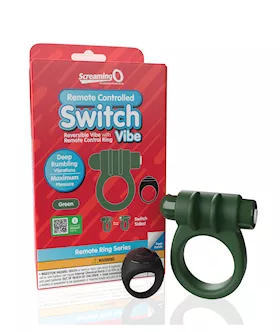 Screaming O Switch Remote Controlled Vibrating Ring - Green