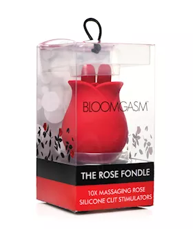Bloomgasm The Rose Fondle 10x Massaging Clit Stimulator - Red