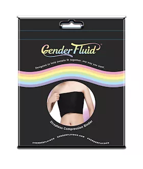 Gender Fluid Strapless Chest Compression Binder - Xl Black