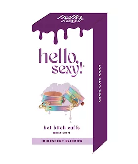 Hello Sexy! Hot Bitch Cuffs & Collar - Iridescent Rainbow