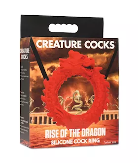 Creature Cocks Rise Of The Dragon Silicone Cock Ring - Red