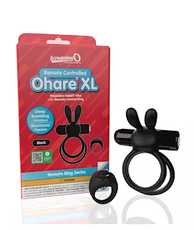 Screaming O Ohare Remote Controlled Vibrating Ring - Xl Black