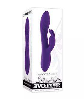 Evolved Wavy Rabbit Vibrator - Purple