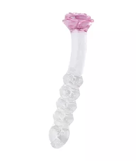 Glow In The Dark Dig Deep Rose Glass Massager