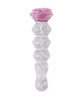 Glow In The Dark Fountain Rose Glass Massager