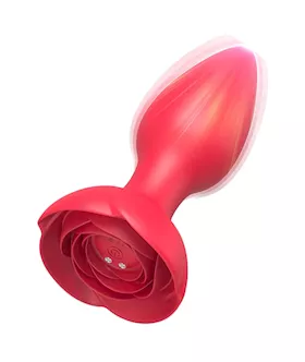 Rose Vibrating Butt Plug