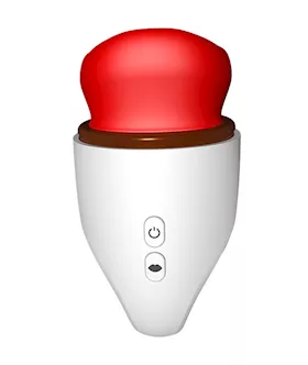 Inviting Juicy Lips Licking Suction Toy