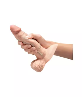 B-vibe Slipskin Realistic Girthy Dildo With Balls