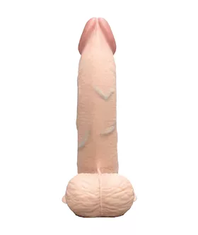 B-vibe Slipskin Realistic Curved Dildo With Balls