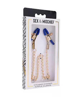 Sex And Mischief Cougar Chained Nipple Clamps