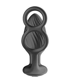 Tornado Rotating And Vibrating Butt Plug With Cock Ring