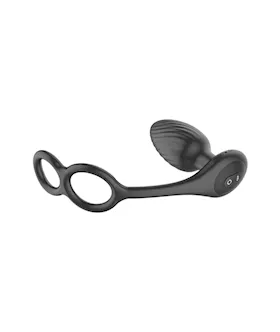 Tornado Rotating And Vibrating Butt Plug With Cock Ring