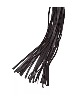 Bound X Leather Flogger With Wooden Handle
