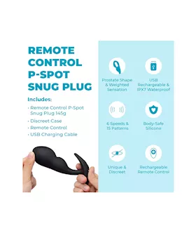 B Vibe Remote Control P-spot Snug Plug 
