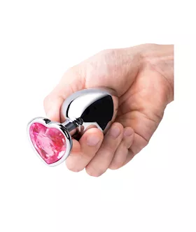 B Vibe Jewel Heart Metal Butt Plug Training Set