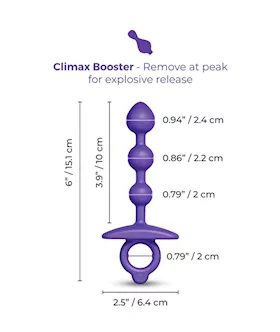 B Vibe Butties Zip Silicone Anal Beads
