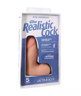 The Realistic Cock Ultraskyn - 5 Inch With Balls