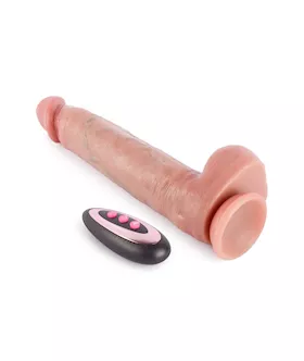 Belle Dual-layered Remote Controlled Thrusting Silicone Dildo