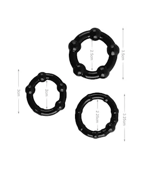 Smooth-nubs Triple Stamina Ring Set