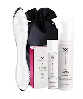 FREE Satisfyer Dazzling Crystal 1 Glass Dildo  Essentials Bundle