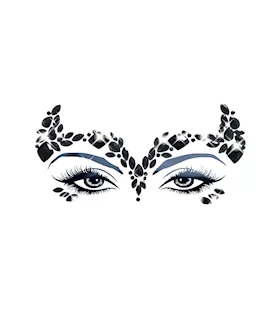Maleficent Black Gothic Queen Crystal Jewel Face Sticker