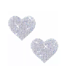Razzle Dazzle Crystal Jewel Sparkle I Heart U Nipple Cover Pasties