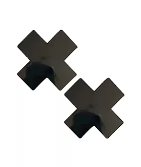 Dom Squad Black Wet Vinyl X Factor Nipple Cover Pasties