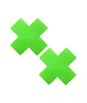 Apple Fruitella Neon Green Wet Vinyl Blacklight X Factor Nipple Cover Pasties