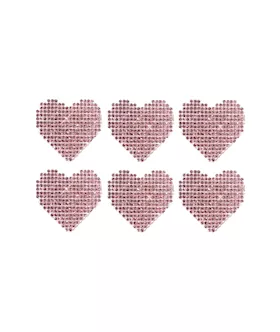 Pink Razzle Dazzle Crystal Jewel Sparkle I Heart U Body Stickers 6pk