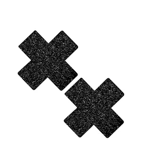 Black Malice Glitter X Factor Nipple Cover Pasties