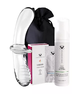 FREE Satisfyer Double Crystal Glass Dildo  Essentials Bundle