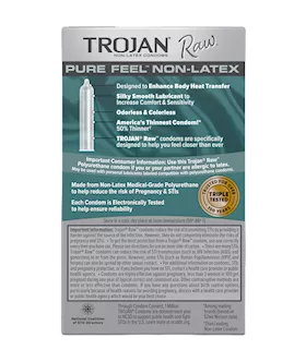 Trojan Raw Pure Feel Condoms 10pk