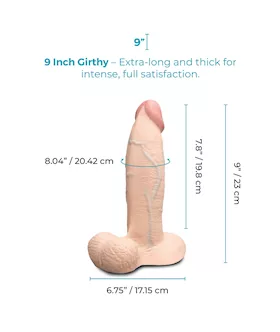 Slipskin Realistic Silicone Dildo 9 Inch