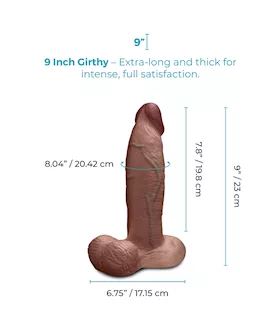 Slipskin Realistic Silicone Dildo 9 Inch