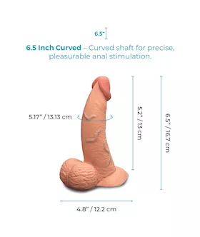 Slipskin Realistic Curved Silicone Dildo 6.5 Inch
