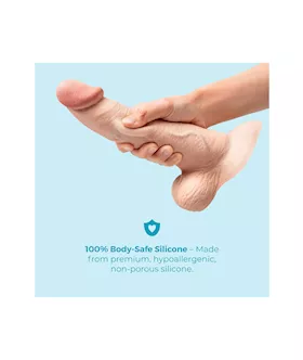Slipskin Realistic Curved Silicone Dildo 9 Inch