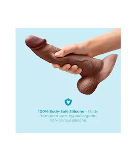 Slipskin Realistic Curved Silicone Dildo 9 Inch