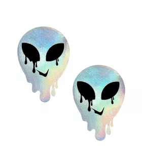 Care Bare Stare Holographic Melty Alien Nipple Cover Pasties