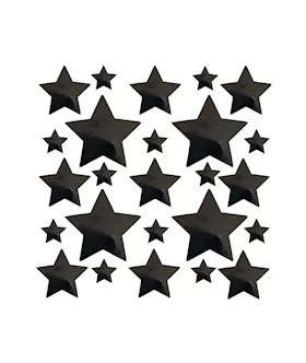 Dom Squad Wet Vinyl Black Starry Nights Nipple Sticker Crop Top