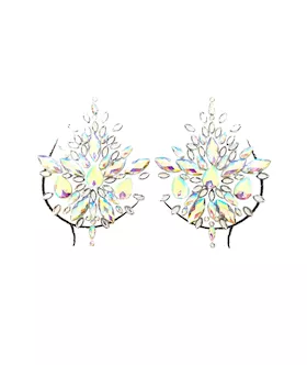 Frozen Iridescent Crystal Jewel Nipple Cover Pasties