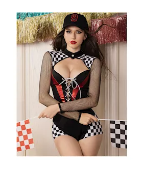 Racing Girl Jumpsuit Costume