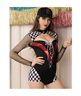 Racing Girl Jumpsuit Costume