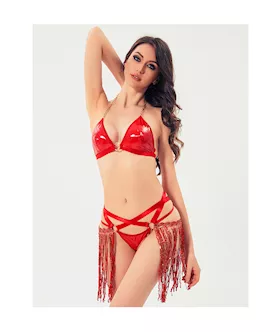 Tassel Bra And Panty Set
