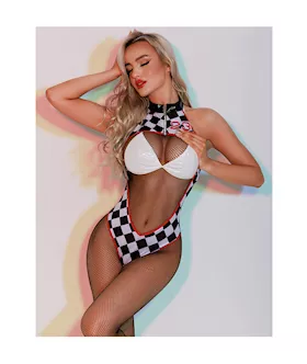 Fishnet Racing Girl Jumpsuit