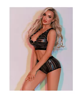 Mesh Bra And Panty Set