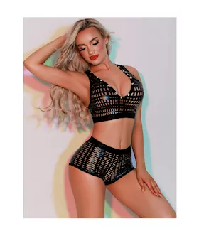 Mesh Bra And Panty Set